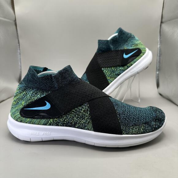 Nike Free RN Motion Flyknit 2017 Shoes Mens Size 10 Running Strap 880845-004 - Picture 1 of 10